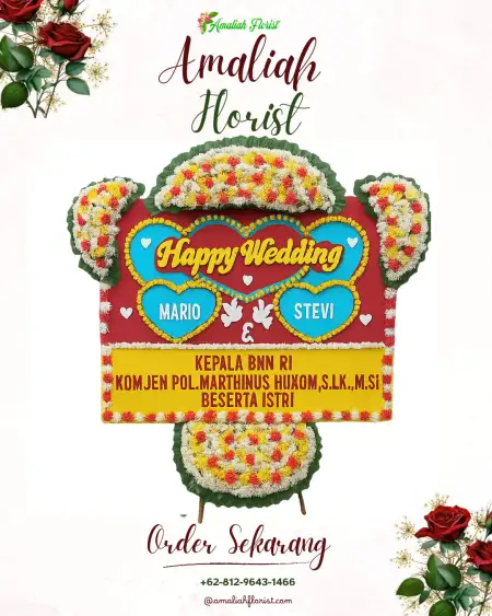 Papan Bunga Pernikahan Semare